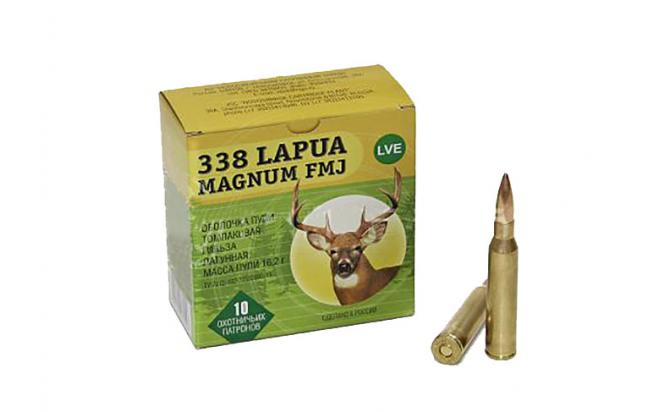 Патрон к.338 Lapua Mag, FMJ, томп., ГЛ